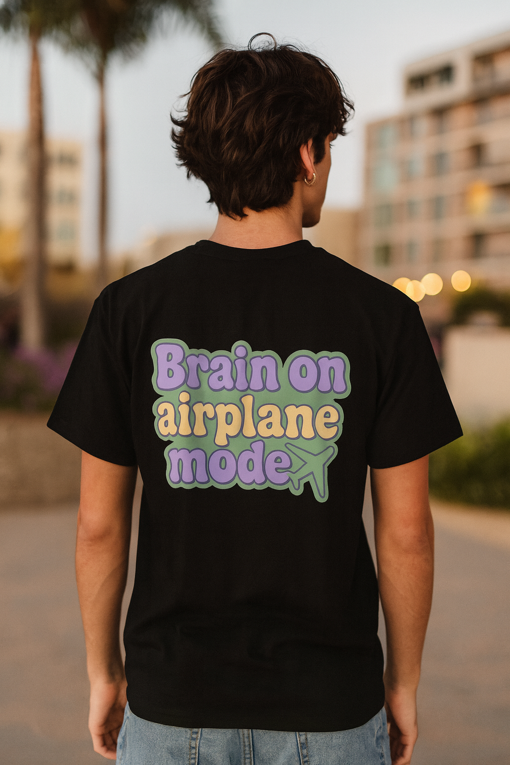 T-Shirt unisexe «Brain on airplane mode»