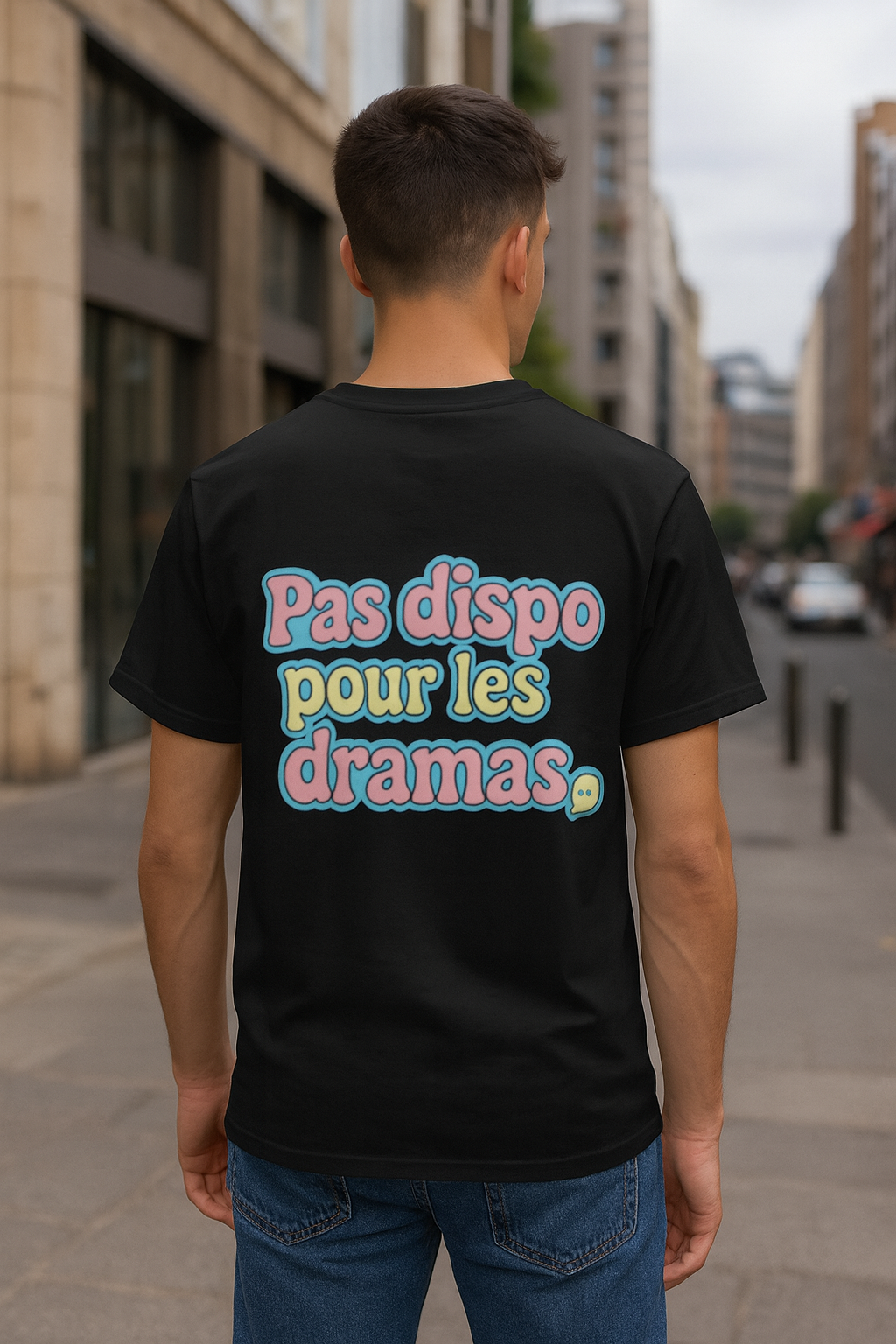 T-Shirt unisexe «Pas dispo pour les dramas»