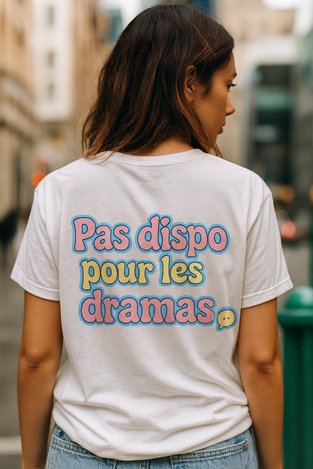 T-Shirt unisexe «Pas dispo pour les dramas»