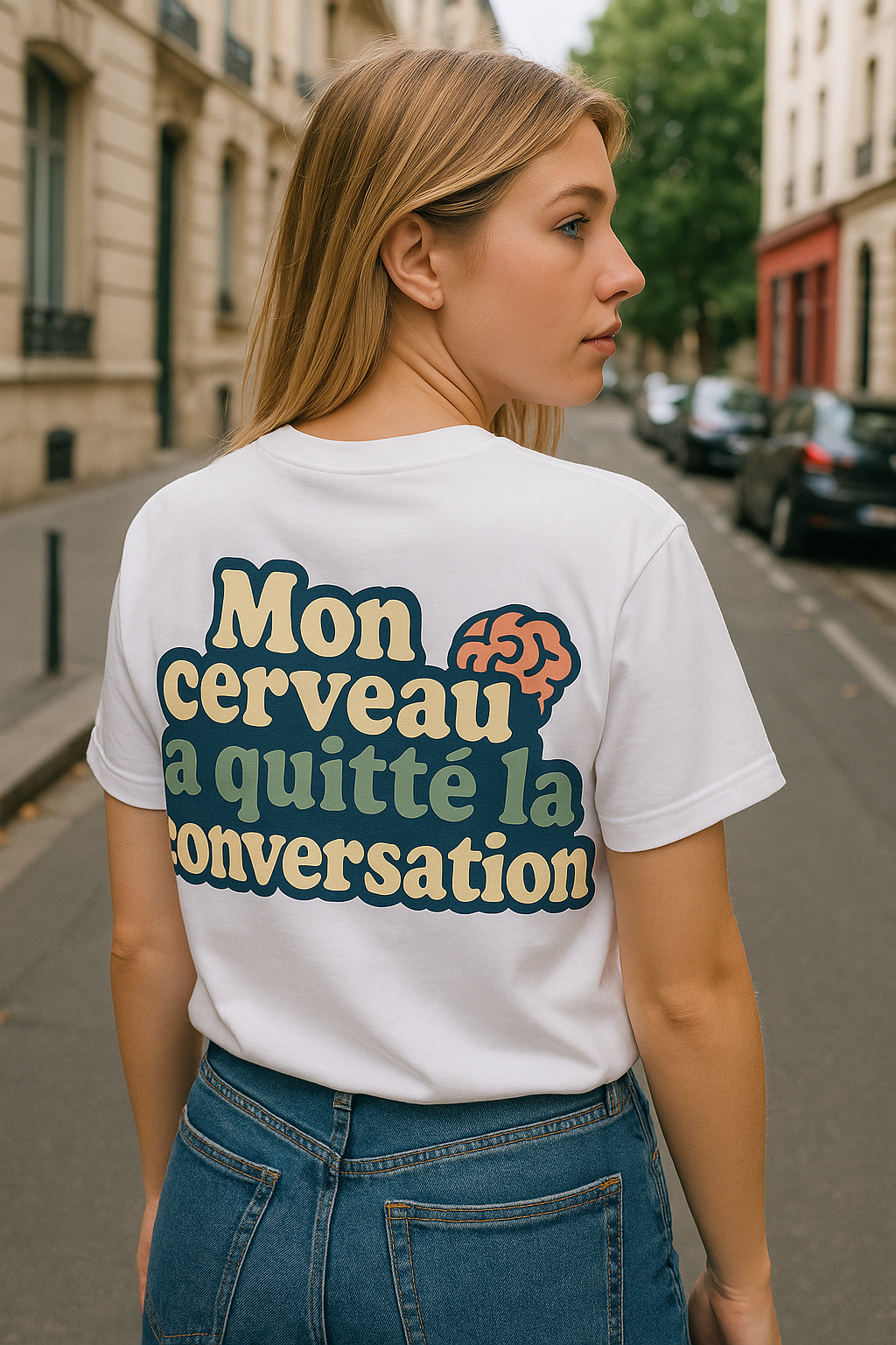 T-Shirt unisexe «Mon cerveau a quitté la conversation»